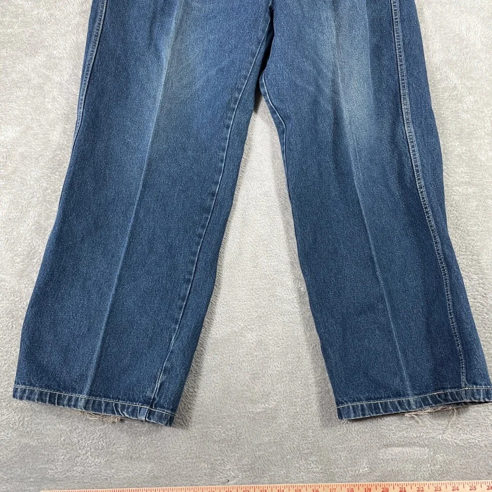 Rocawear Jeans Mens 40x34 Blue Baggy Loose Fit Embroidered Logo Denim Y2K Skater